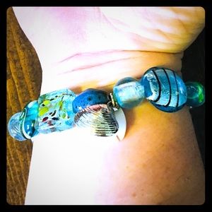 Stretch Ocean Blue & Sea Green Bracelet